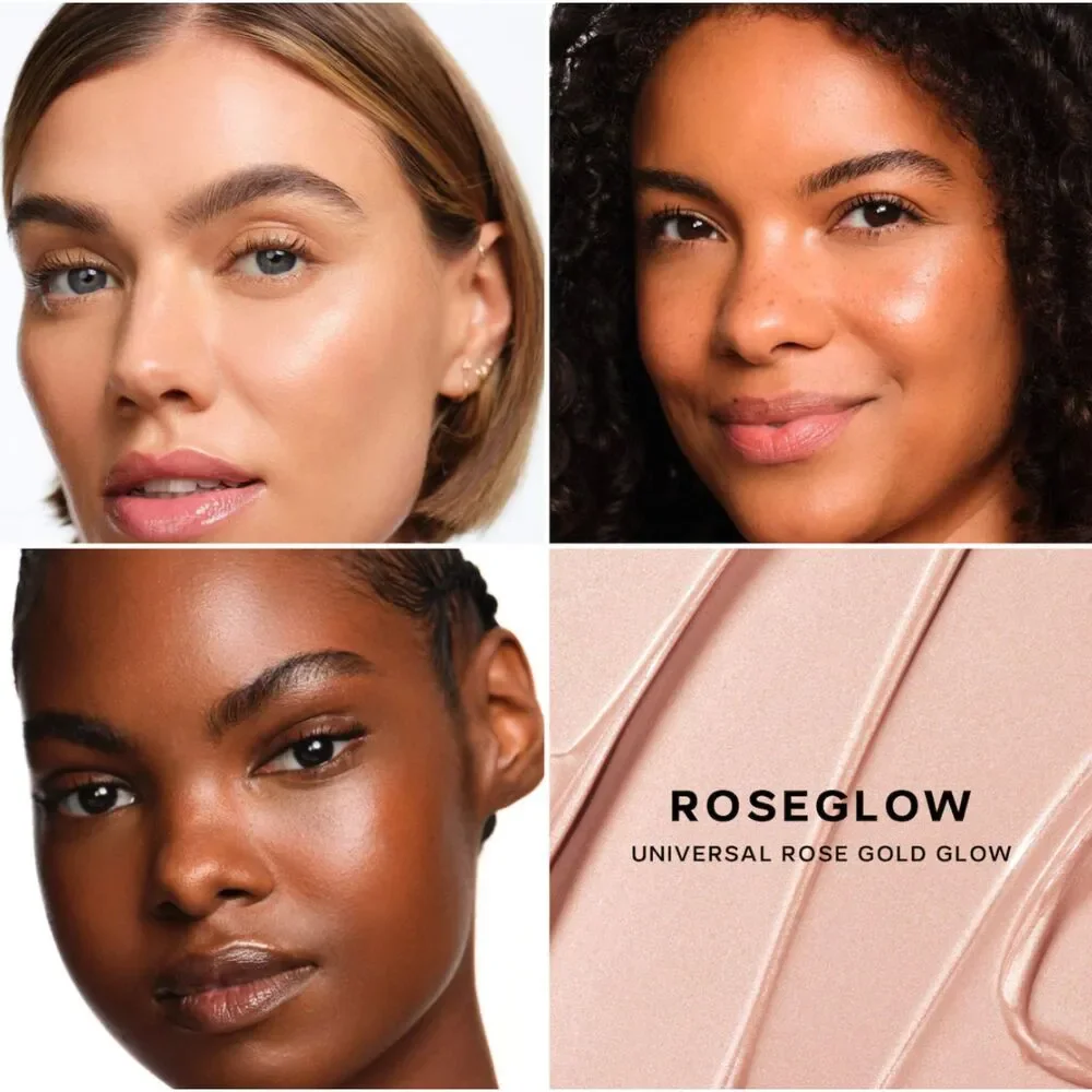 NIB Saie Glowy Super Gel Lightweight Dewy Multipurpose Illuminator in Roseglow